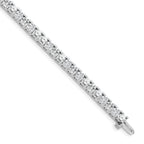 14k White Gold Holds 7.5 carat 42-3.6mm Round Diamond 4-prong 7 inch Tennis Bracelet Mounting (No Stone Included)