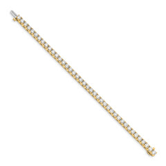 14k Complete 10.8 carat Round A Diamond 4-prong 7 inch Tennis Bracelet