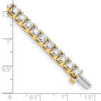 14k Complete 10.8 carat Round VS Diamond 4-prong 7 inch Tennis Bracelet