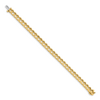 14k Holds 17 carat 33-5.1mm Round Diamond 4-prong 7 inch Tennis Bracelet Mounting (No Stone Included)