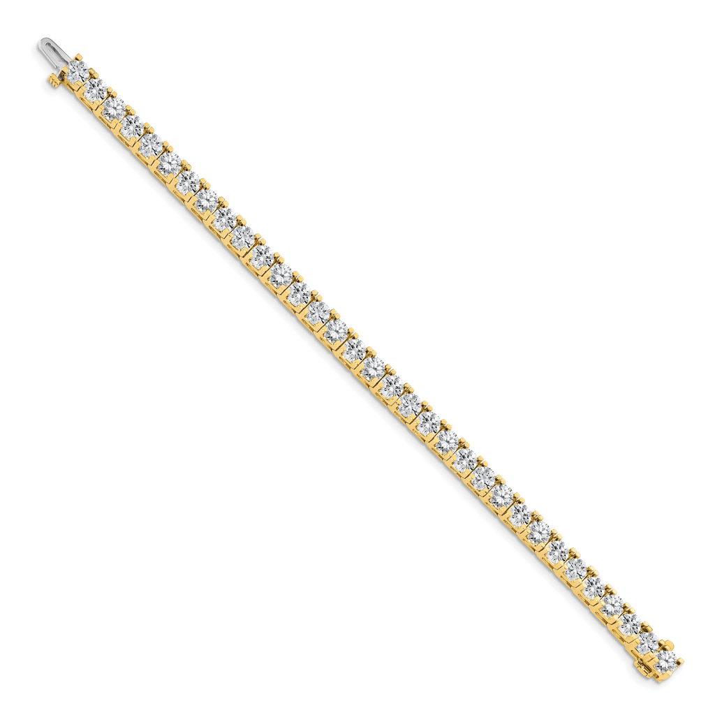 14k Complete 17 carat Round VS Diamond 4-prong 7 inch Tennis Bracelet