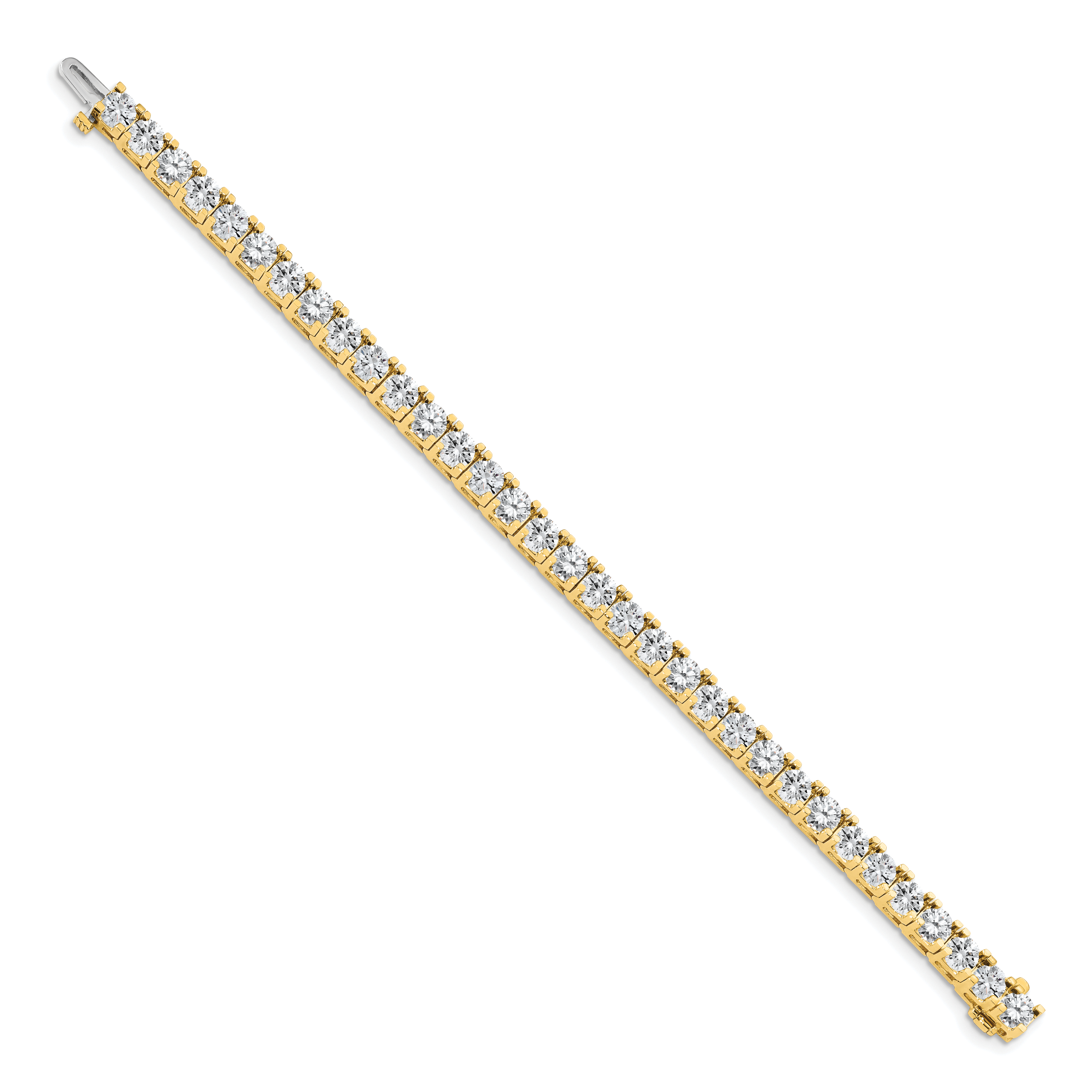 14k Complete 17 carat Round VS Diamond 4-prong 7 inch Tennis Bracelet