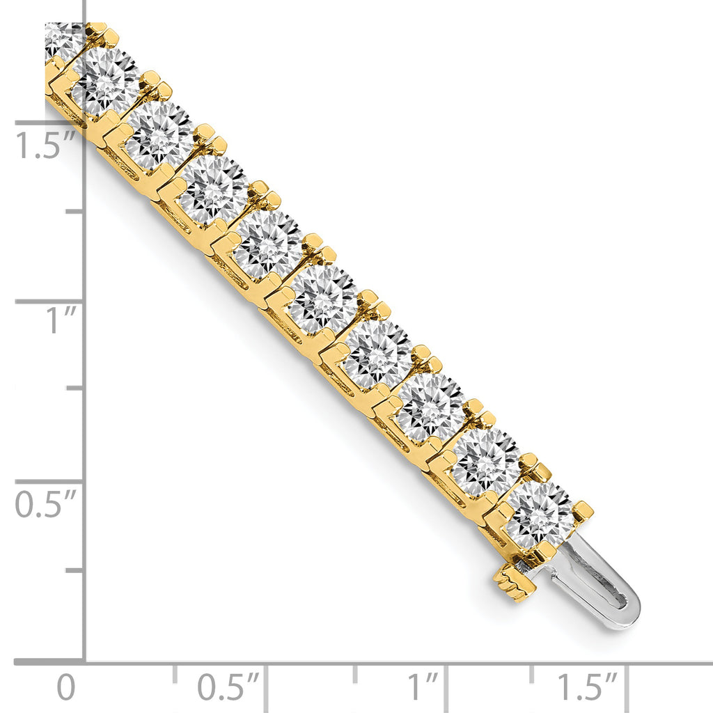 14k Complete 17 carat Round VS Diamond 4-prong 7 inch Tennis Bracelet