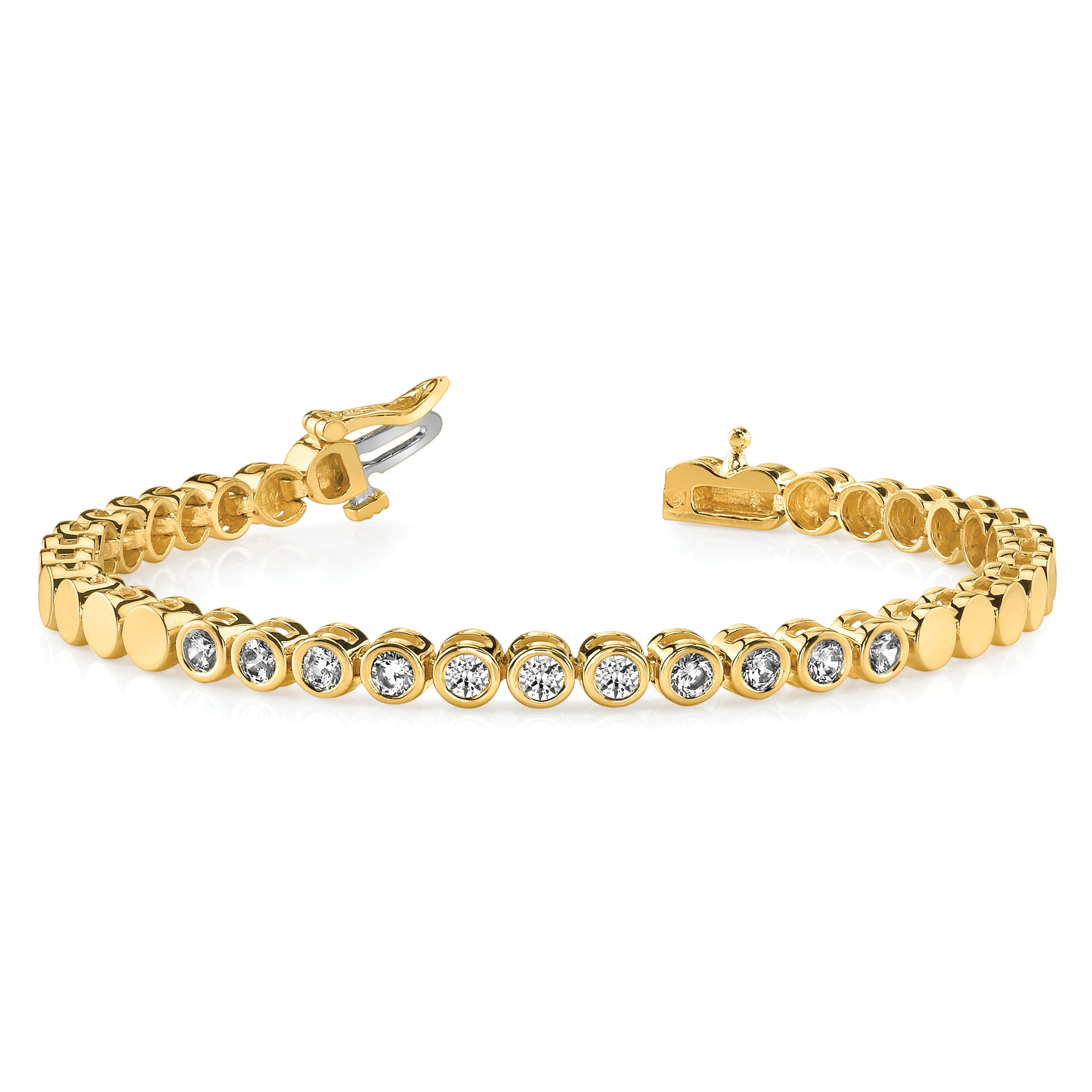 14k Holds 32 Stones up to 4mm Round Add-a-Diamond 7 inch Bracelet