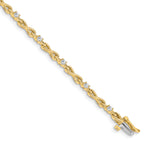 14k 1/2 carat Lab Grown Diamond VS/SI+ G+ Complete Fancy Link Tennis Bracelet