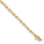 14k Holds 1/2 carat 11-2.2mm Round Diamond 4-prong X-design 7 inch Tennis Bracelet Mounting (No Stone Included)