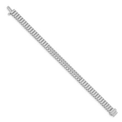 14k White Gold 2.4mm Link Bracelet Mounting (No Stone Included)