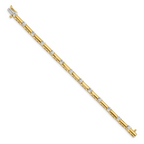 14k Complete 2.8 carat Round VS Diamond Bar Link 7 inch Tennis Bracelet