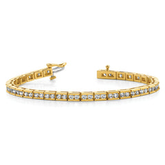 14k 2.7mm Diamond Tennis Bracelet Mounting (No Stone Included)