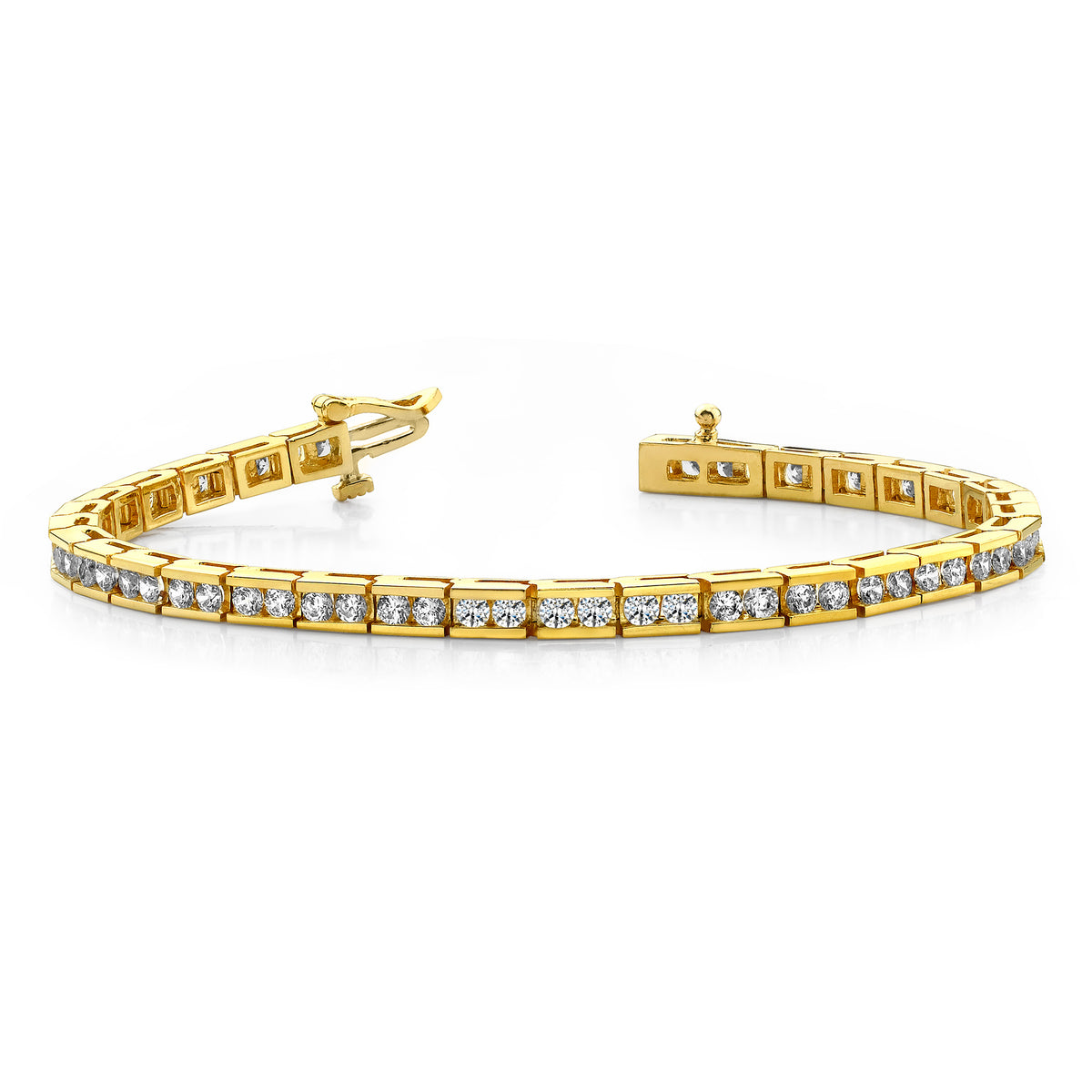 14k 2.7mm Diamond Tennis Bracelet Mounting (No Stone Included)