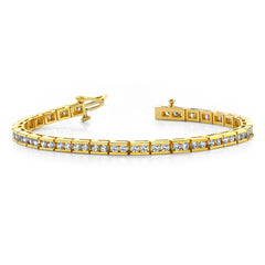 14k 2.7mm Diamond Tennis Bracelet Mounting (No Stone Included)