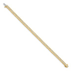 14k Holds 3.5 carat 60-2.5mm Round Diamond Half-Bezel 7 inch Tennis Bracelet Mounting (No Stone Included)