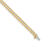 14k Holds 3.5 carat 60-2.5mm Round Diamond Half-Bezel 7 inch Tennis Bracelet Mounting (No Stone Included)
