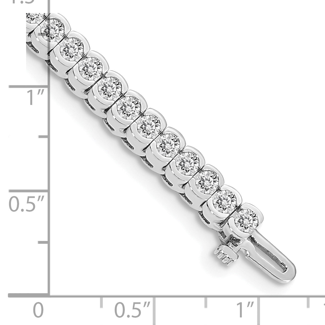 14k White Gold 3mm Round Diamond Tennis Bracelet Mounting (No Stone Included)