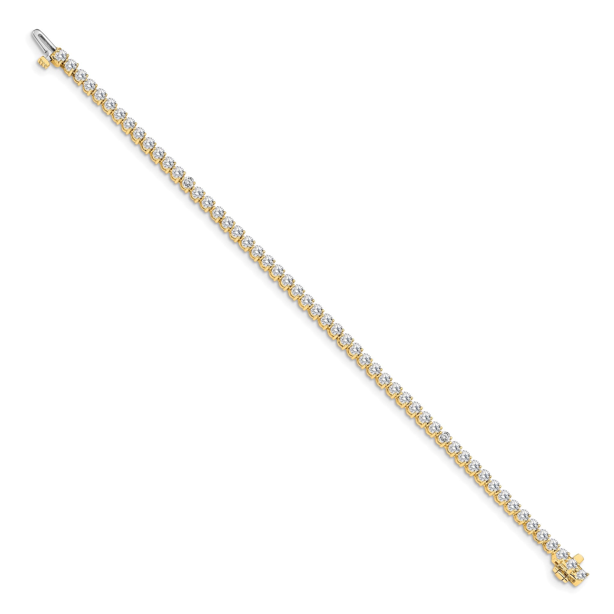 Lab-Grown Diamond Tennis Bracelet in 14K Yellow Gold (2 3/8 ct. tw., VS+ F+), 7 Inch Secondary image
