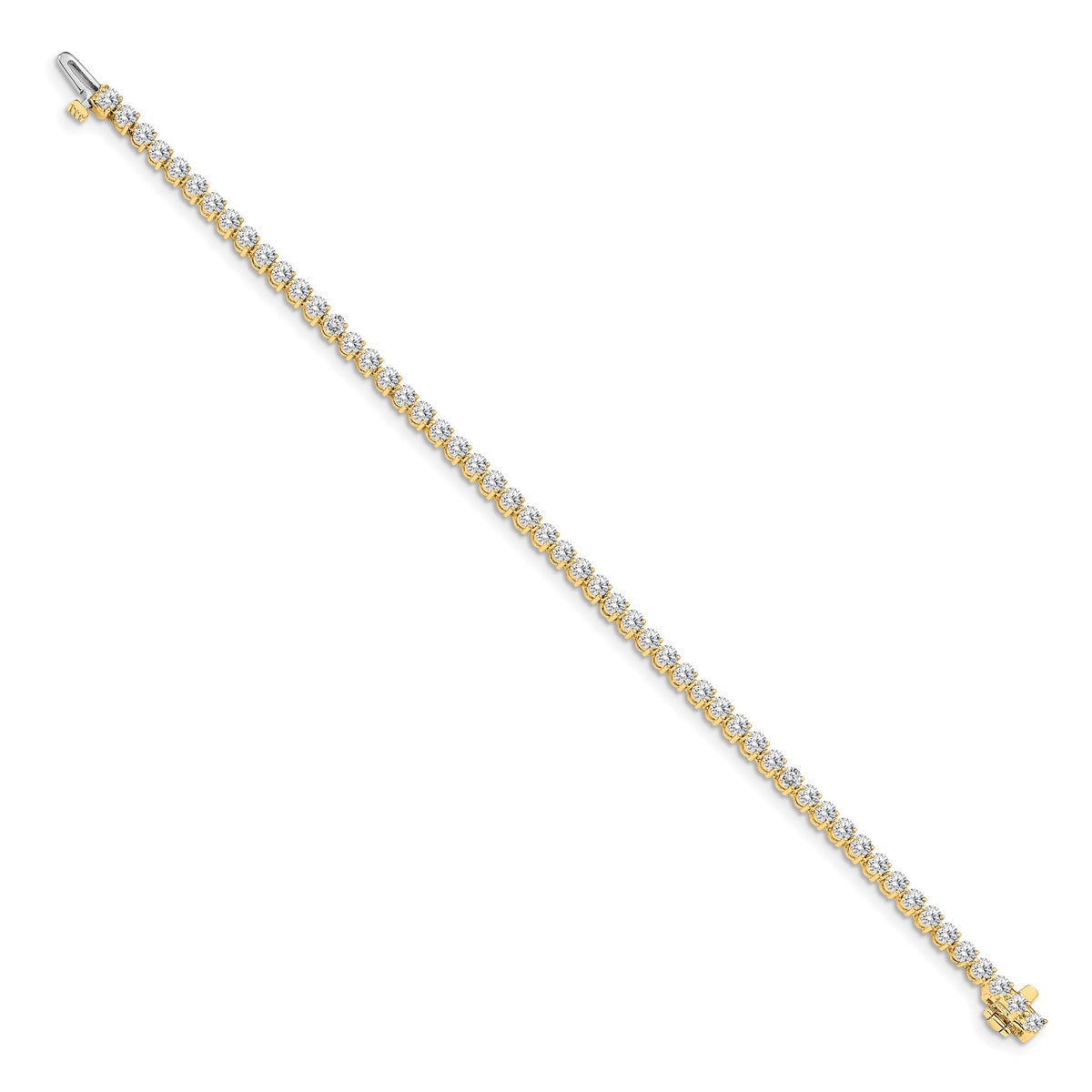 Lab-Grown Diamond Tennis Bracelet in 14K Yellow Gold (2 3/8 ct. tw., VS+ F+), 7 Inch - Sophia Jewelers
