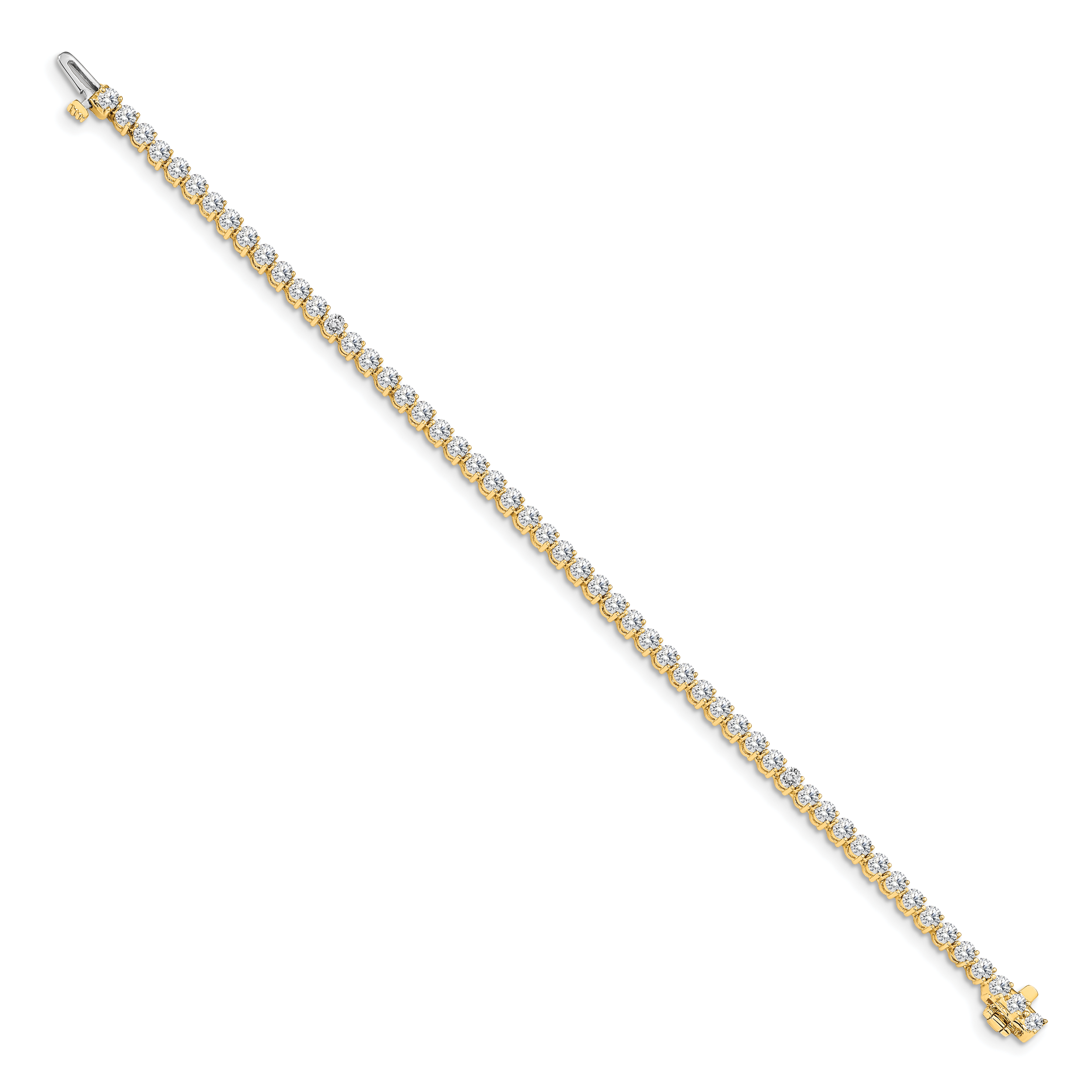 14k 4 3/4 carat Lab Grown Diamond VS/SI+ G+ Tennis Bracelet Secondary image