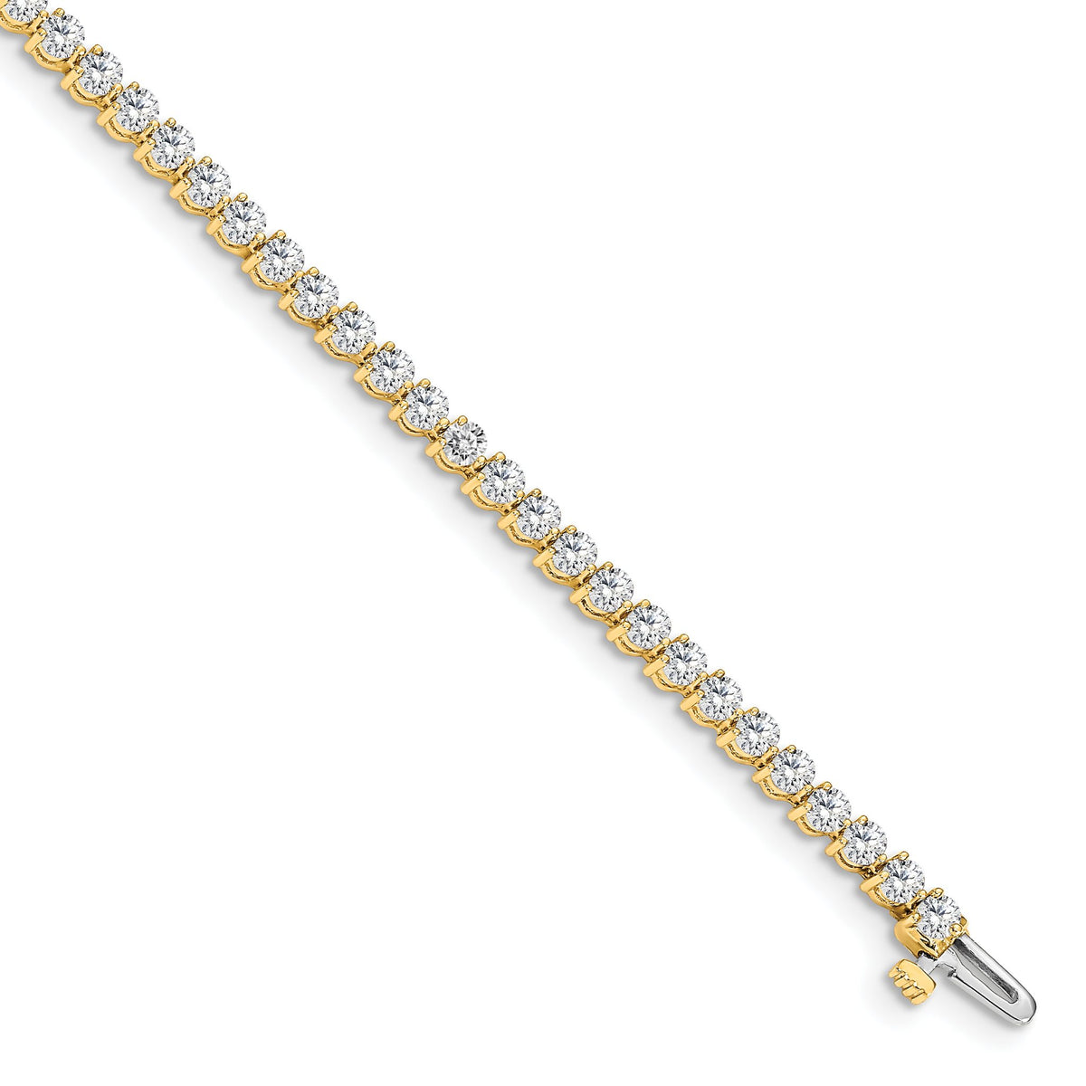 Lab-Grown Diamond Tennis Bracelet in 14K Yellow Gold (2 3/8 ct. tw.), 7 Inch - Sophia Jewelers Main image