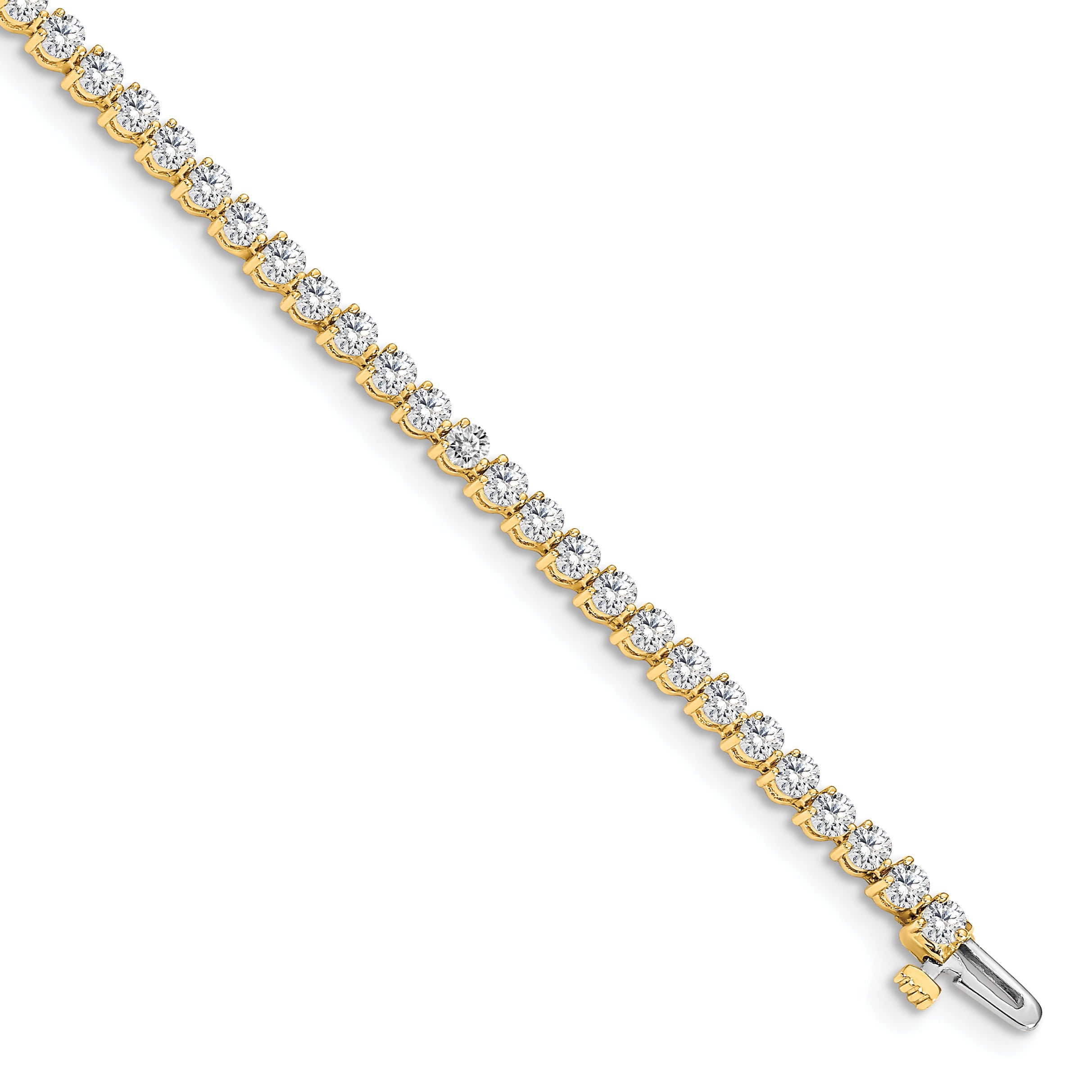 14k 4 1/3 carat Lab Grown Diamond VS/SI+ G+ Tennis Bracelet Main image
