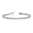 14k White Gold 4 3/4 carat Lab Grown Diamond VS/SI+ G+ Tennis Bracelet