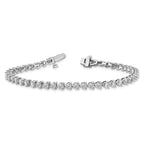 Lab-Grown Diamond Tennis Bracelet in 14K White Gold (2 3/8 ct. tw., VS+ F+), 7 Inch - Sophia Jewelers