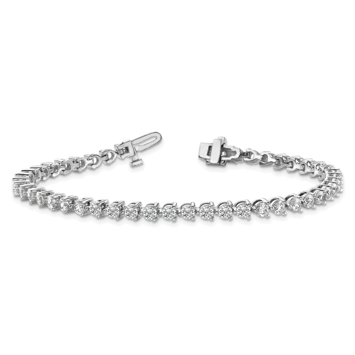 Lab-Grown Diamond Tennis Bracelet in 14K White Gold (2 3/8 ct. tw., VS+ F+), 7 Inch - Sophia Jewelers