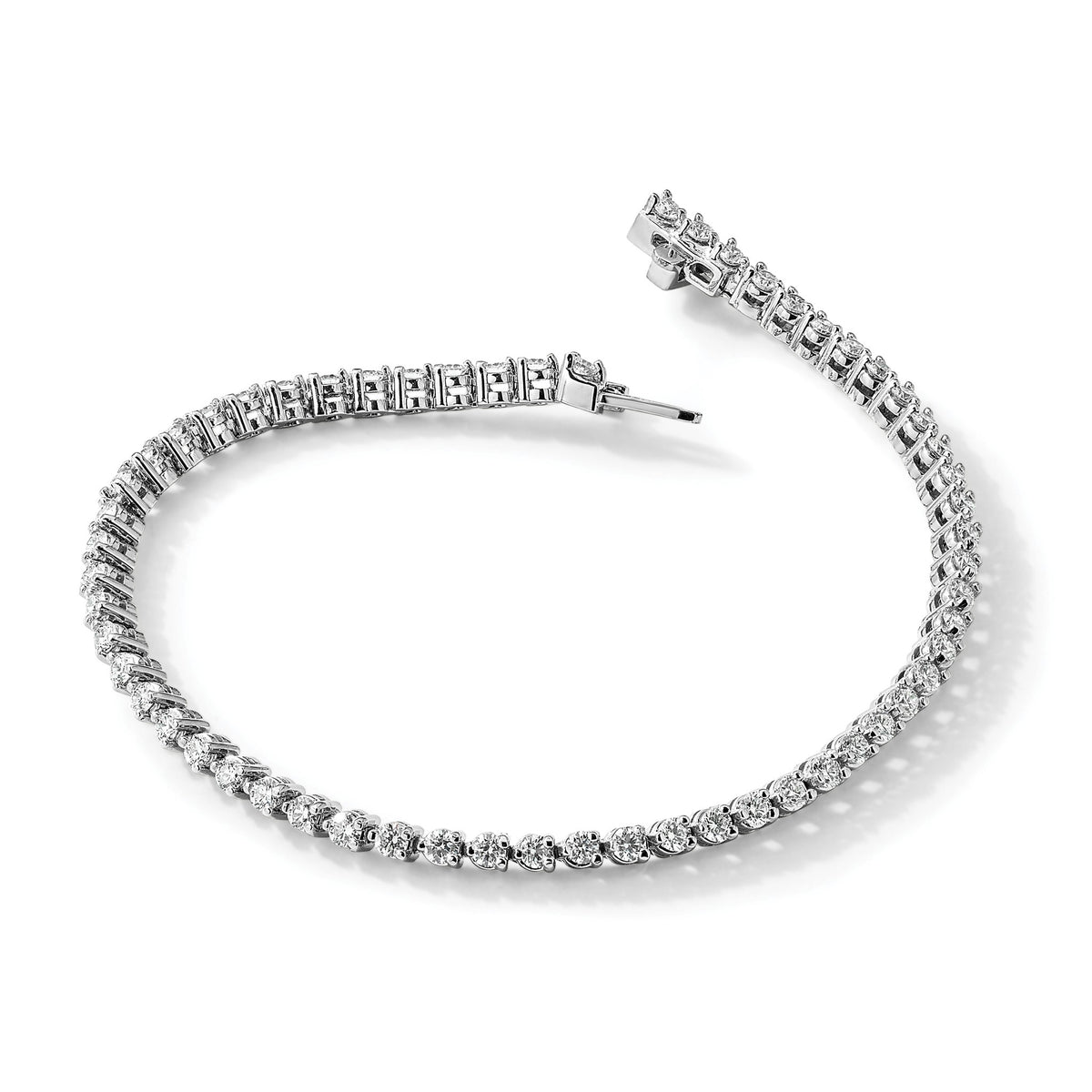 Lab-Grown Diamond Tennis Bracelet in 14K White Gold (2 3/8 ct. tw., VS+ F+), 7 Inch - Sophia Jewelers