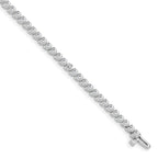 14k White Gold Complete 2.4 carat Round AA Diamond 3-prong 7 inch Tennis Bracelet