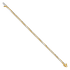 14k Holds 3.3 carat 56-2.5mm Round Diamond 3-prong 7 inch Tennis Bracelet Mounting (No Stone Included)