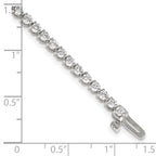 14k White Gold Complete 3.3 carat Round AA Diamond 3-prong 7 inch Tennis Bracelet