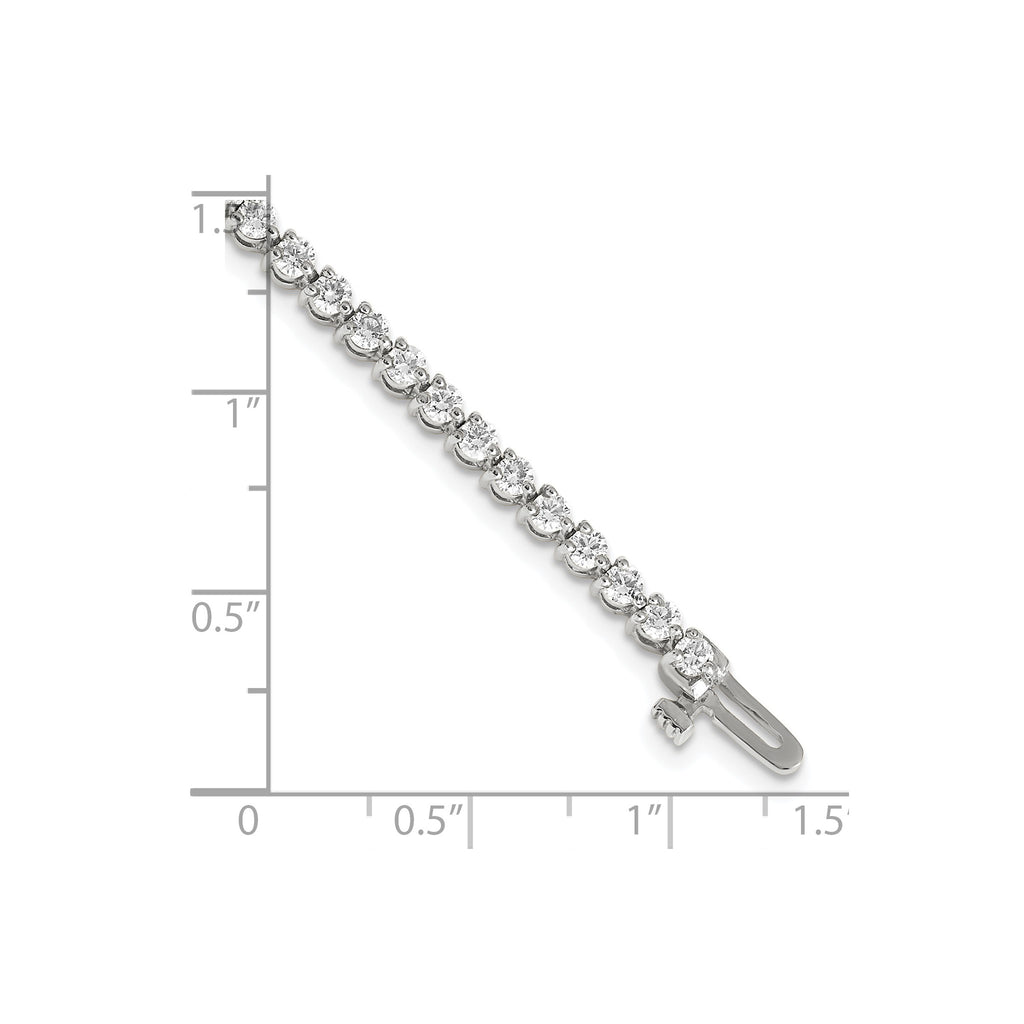 Lab-Grown Diamond Tennis Bracelet in 14K White Gold, 3mm (2 3/4 ct. tw.), 7 Inch - Sophia Jewelers
