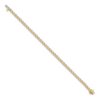 14k Holds 4.3 carat 47-2.8mm Round Diamond 3-prong 7 inch Tennis Bracelet Mounting (No Stone Included)