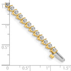 14k Holds 4.3 carat 47-2.8mm Round Diamond 3-prong 7 inch Tennis Bracelet Mounting (No Stone Included)