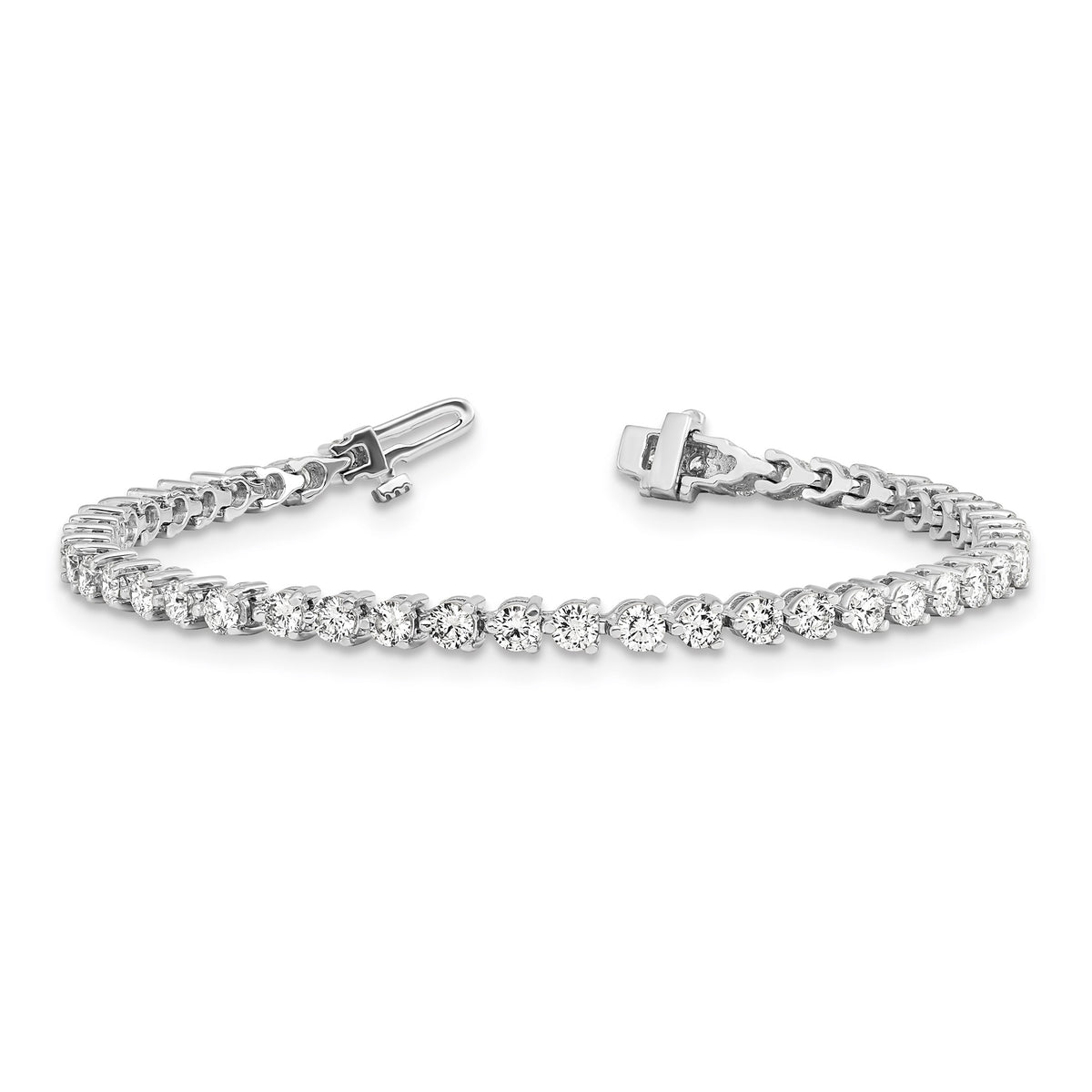 Lab-Grown Diamond Tennis Bracelet in 14K White Gold (4 3/4 ct. tw., VS+ F+), 7 Inch - Sophia Jewelers