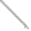 14k White Gold Holds 8.5 carat 37-3.9mm Round Diamond 3-prong 7 inch Tennis Bracelet Mounting (No Stone Included)
