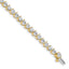 14k Holds 10.2 carat 34-4.3mm Round Diamond 3-prong 7 inch Tennis Bracelet Mounting (No Stone Included)