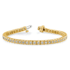 14k 1.9mm Round Diamond Tennis Bracelet Mounting (No Stone Included)