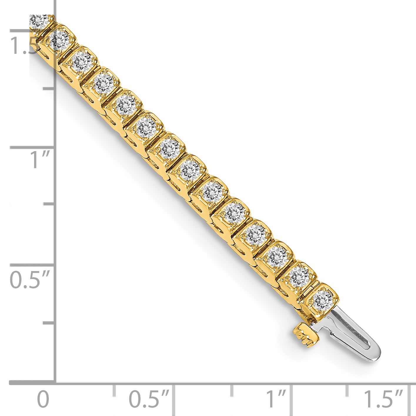 14k 1.9mm Round Diamond Tennis Bracelet Mounting (No Stone Included)