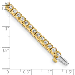14k 1.9mm Round Diamond Tennis Bracelet Mounting (No Stone Included)