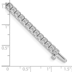 14k White Gold 1.9mm Round Diamond Tennis Bracelet Mounting (No Stone Included)