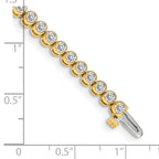 14k Holds 3.06 carat 52-2.5mm Round Diamond 2-prong 7 inch Tennis Bracelet Mounting (No Stone Included)