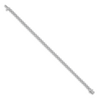 14k White Gold Holds 3.06 carat 52-2.5mm Round Diamond 2-prong 7 inch Tennis Bracelet Mounting (No Stone Included)
