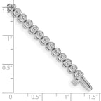 14k White Gold Holds 3.06 carat 52-2.5mm Round Diamond 2-prong 7 inch Tennis Bracelet Mounting (No Stone Included)