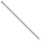 14k White Gold Holds 5 carat 36-3.3mm Round Diamond 2-prong 7 inch Tennis Bracelet Mounting (No Stone Included)