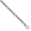 14k White Gold Holds 1 carat 5-3.7mm Round Diamond Bezel Curb Link 7 inch Bracelet Mounting (No Stone Included)