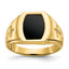 14k Men's Onyx and .01ct Diamond Cross Ring