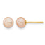 Rounded Pink Button Freshwater Pearl Stud Earrings in 14K Yellow Gold - Sophia Jewelers