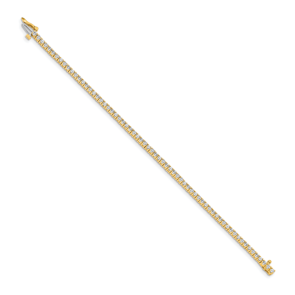 14k Holds 1.84 carat 66-1.9mm Round Diamond 4-prong 7 inch Tennis Bracelet Mounting (No Stone Included)