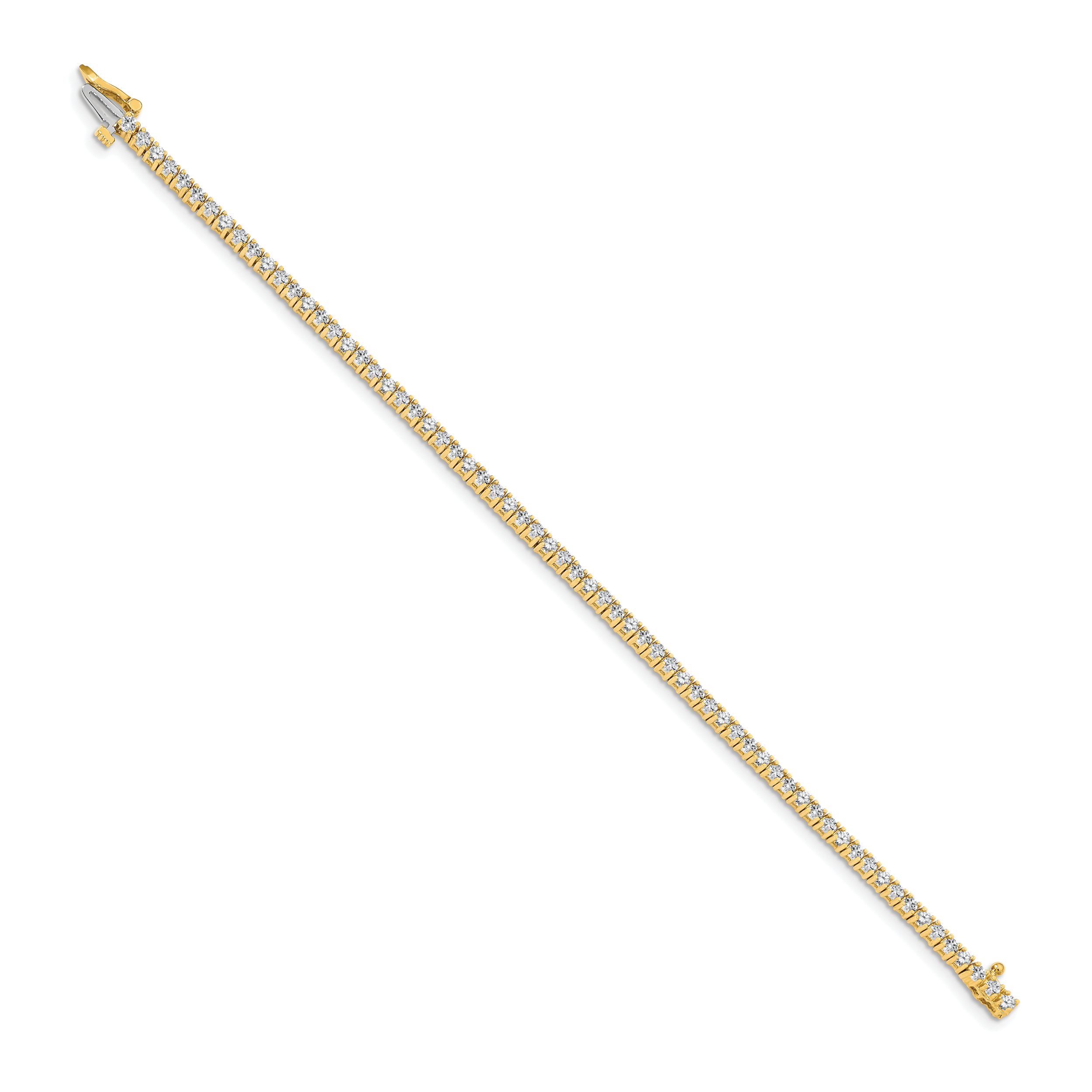 14k Holds 1.84 carat 66-1.9mm Round Diamond 4-prong 7 inch Tennis Bracelet Mounting (No Stone Included)