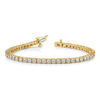 14k Complete 1.84 carat Round AA Diamond 4-prong 7 inch Tennis Bracelet